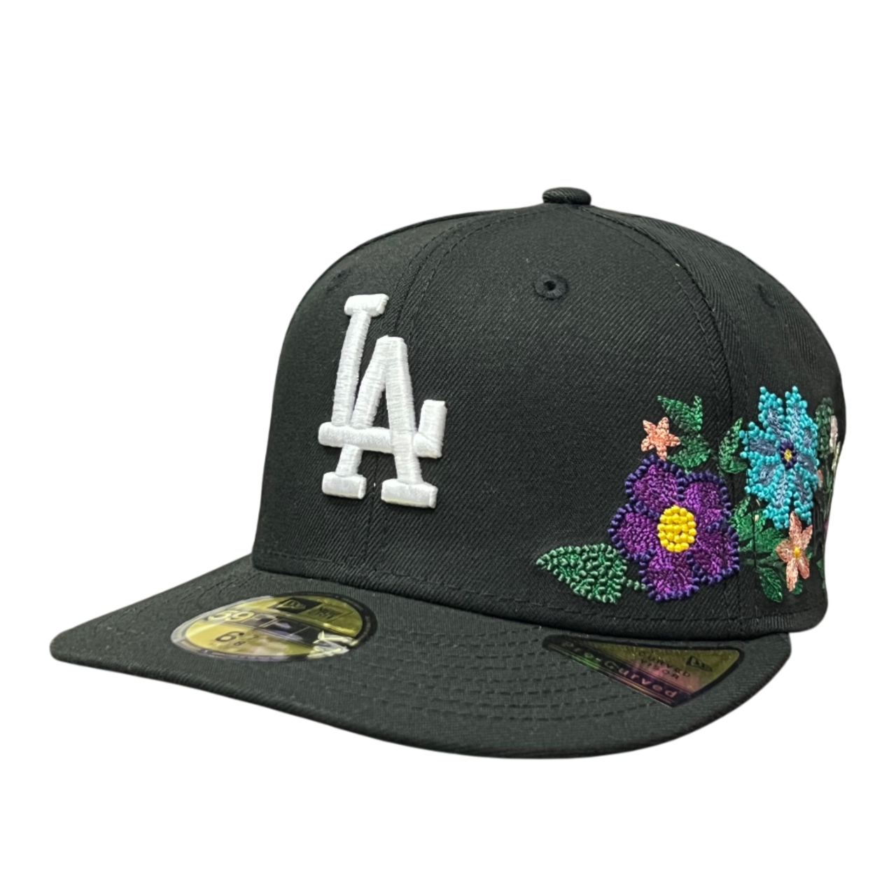 Los Angeles Dodgers Tonal Florals Black 59FIFTY Fitted Hat