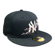 Black Dotted Floral New York Yankees New Era fitted hat