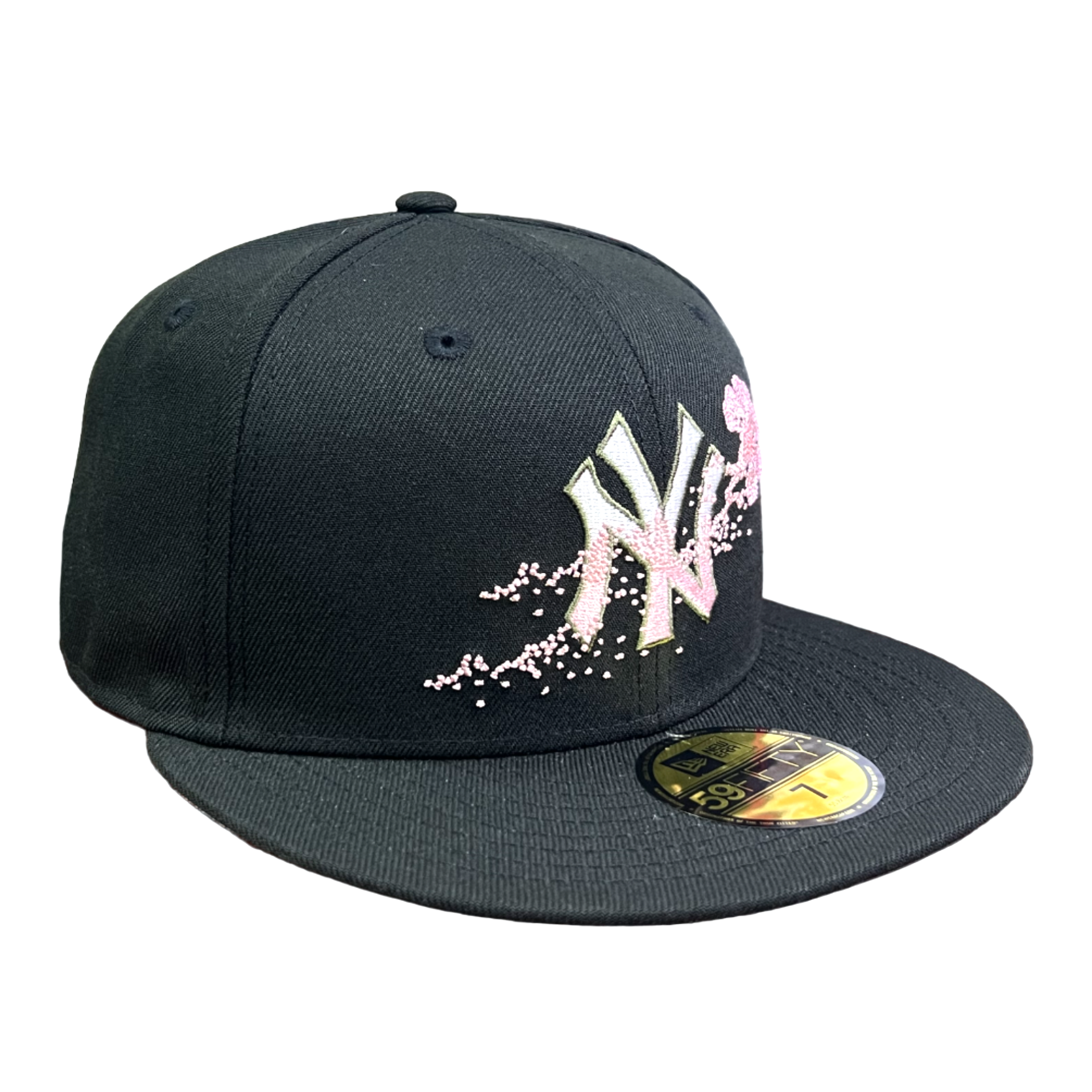 Black Dotted Floral New York Yankees New Era fitted hat