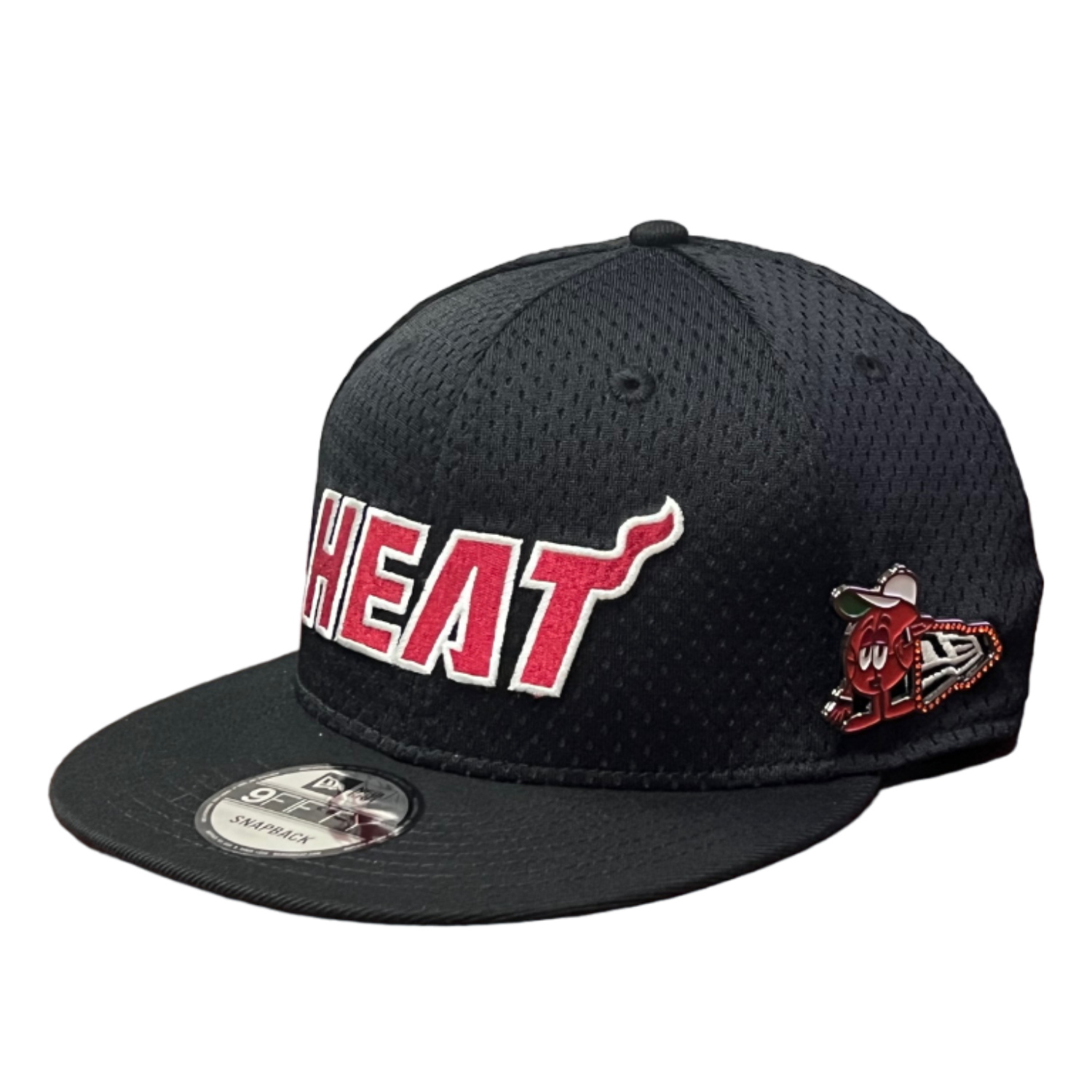 NewEra NBA Miami Heat Post-Up Pin Mesh 9FIFTY Snapback Hat