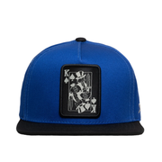 JC Hat King Card logo Royal blue/Black Snapback Cap