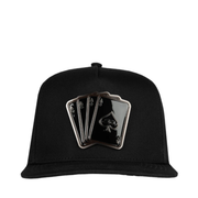 Black Ace Poker Cards JC SNapback Cap