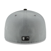 NewEra MLB Atlanta Braves A Charcoal Grey/Black 59FIFTY Fitted Men's Hat.