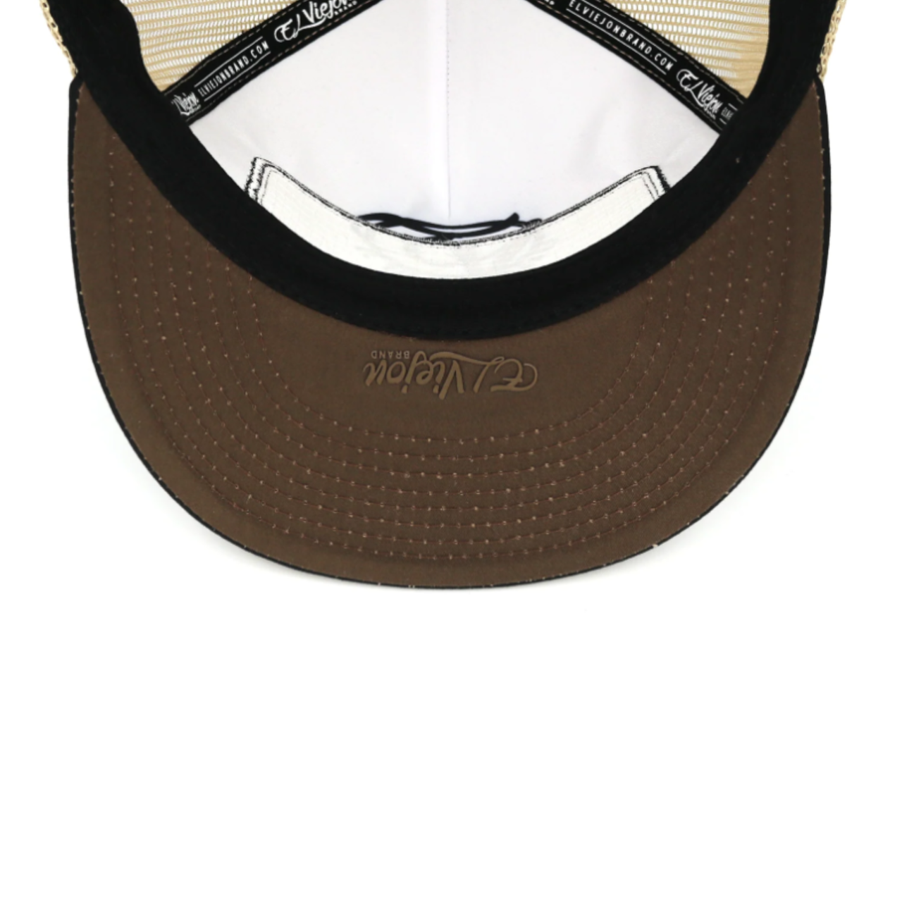 El Viejon Patch Brown Black Trucker Snapback Hat