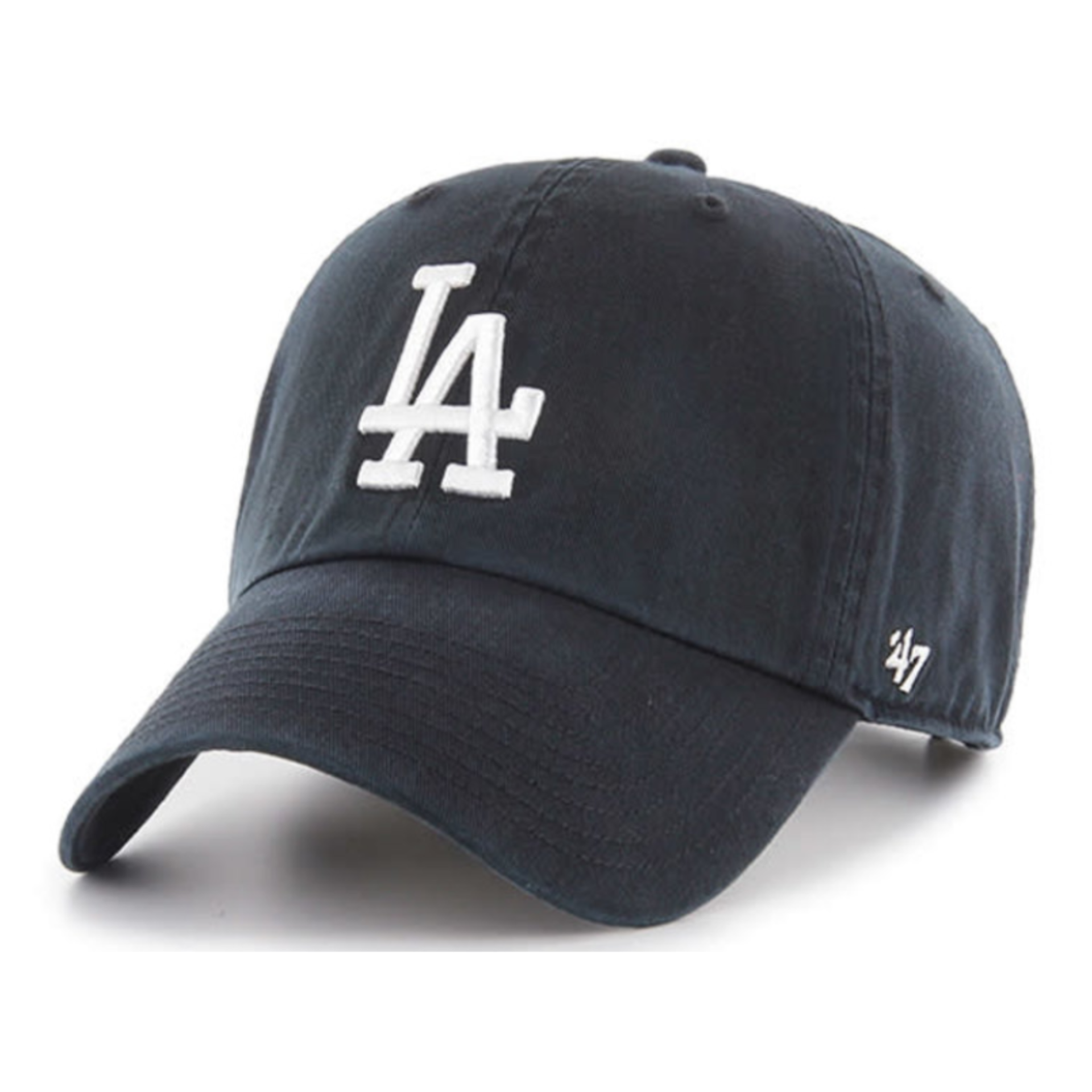 47 Brand Los Angles Dodgers LA Black Clean Up Adjustable Strap Hat