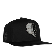 Black JC Black on Black Metal Trebol Logo Snapback Cap