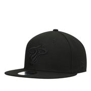 Black Miami Heat Basketball New Era Fitted Cap