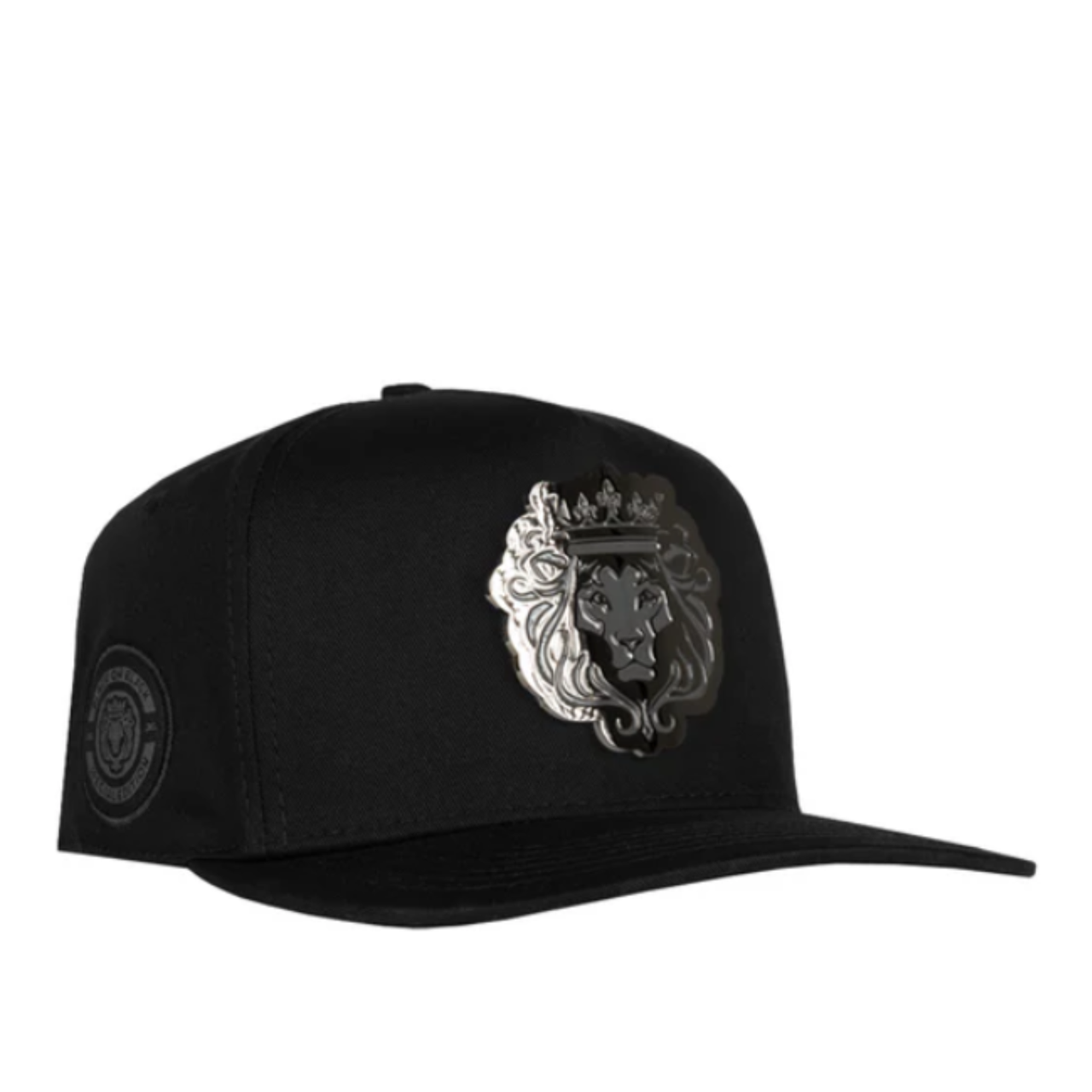 Black El Rey Lion Metal Logo JC Snapback Cap