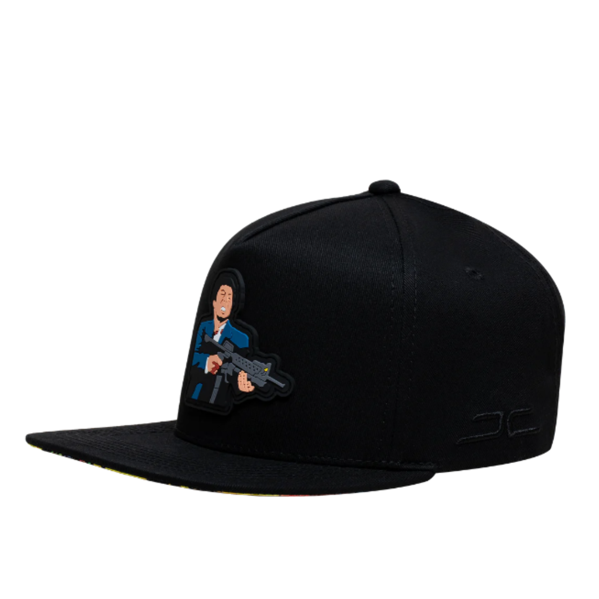 JC Hat Little friend with a gun black snapback cap