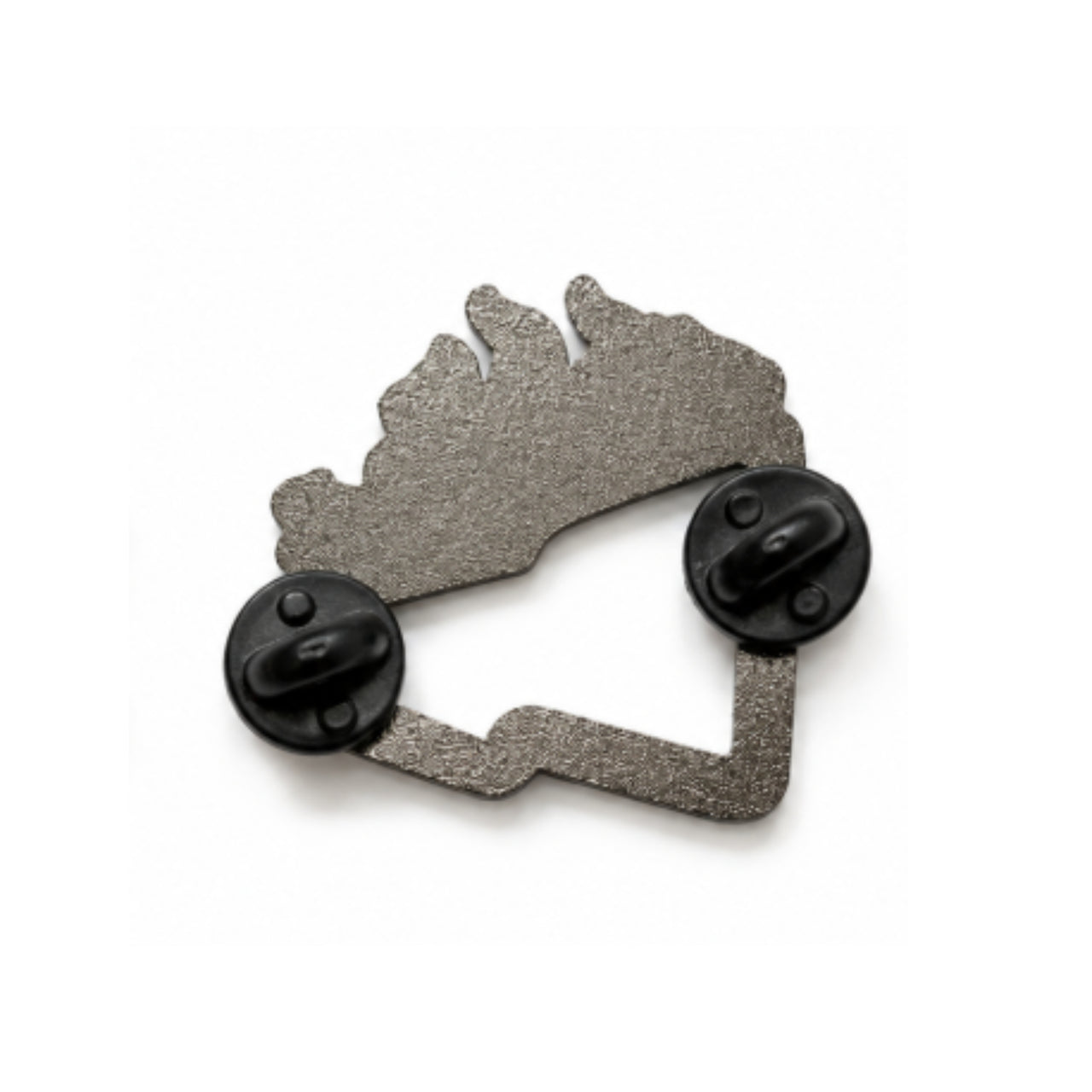 Flaming Crown Hat Pin back view