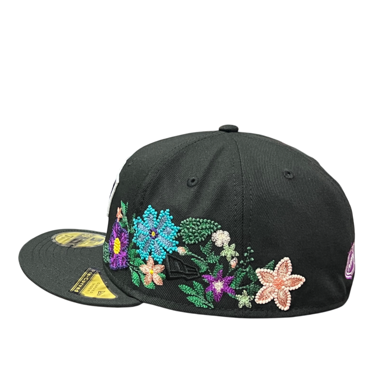 Atlanta Braves Tonal Florals Black 59FIFTY Fitted Hat