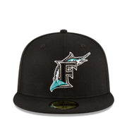 New Era Florida Marlins World Series 1997 Black 59FIFTY Fitted Hat front view