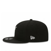 New Era Florida Marlins Black White 9FIFTY Snapback Hat left side view