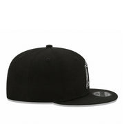 New Era Florida Marlins Black White 9FIFTY Snapback Hat right side view