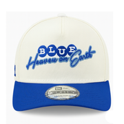 front of New Era Los Angeles Dodgers Heaven on Earth Chrome Blue 9FORTY A-Frame Snapback Hat