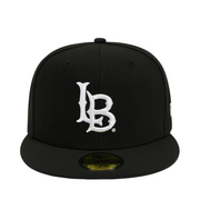New Era Long Beach State Athletics Black White 59FIFTY Fitted Hat