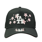 front of Los Angeles Dodgers Blossom Black 9FORTY A-Frame Snapback