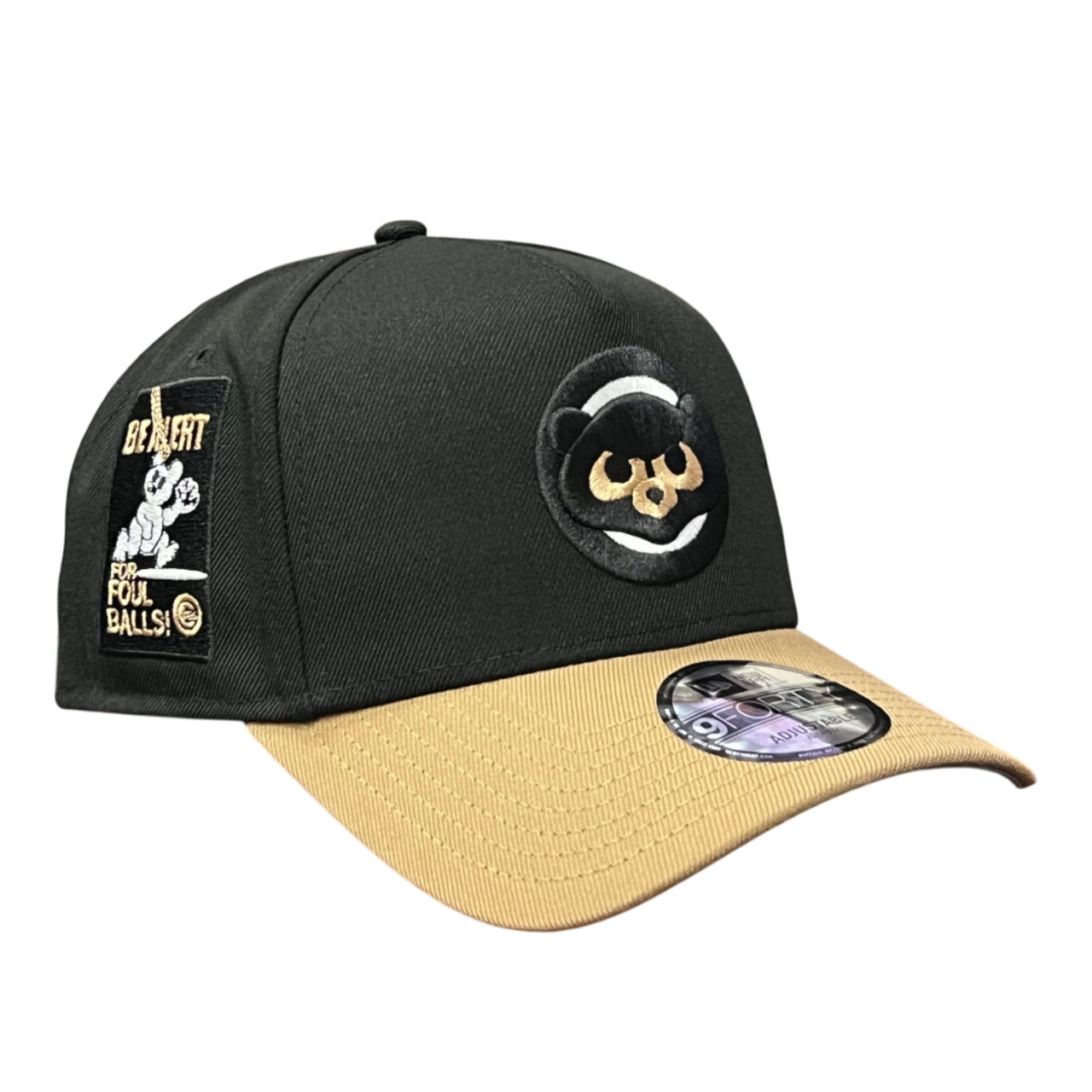 Chicago Cubs Cooperstown Black Khaki 1982 9FORTY A-Frame Snapback