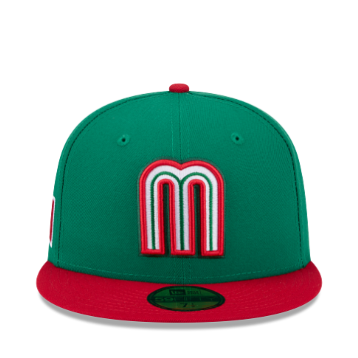 Wbc Rd Cap New Era WBC Mexico Baseball Green Red 2 Tone 59FIFTY Fitted Cap