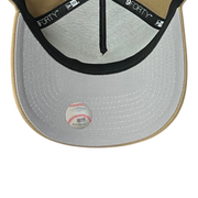 gray bottom of Los Angeles Dodgers Khaki 9FORTY A-Frame Snapback