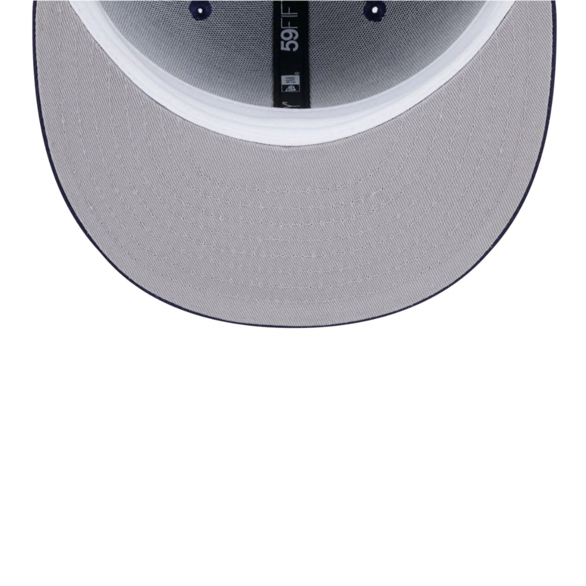 gray bottom of New Era NCAA Gonzaga Bulldogs Navy 59FIFTY Fitted Hat