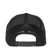 back of Goorin Bros The White Tiger Trucker Black Mesh Snapback