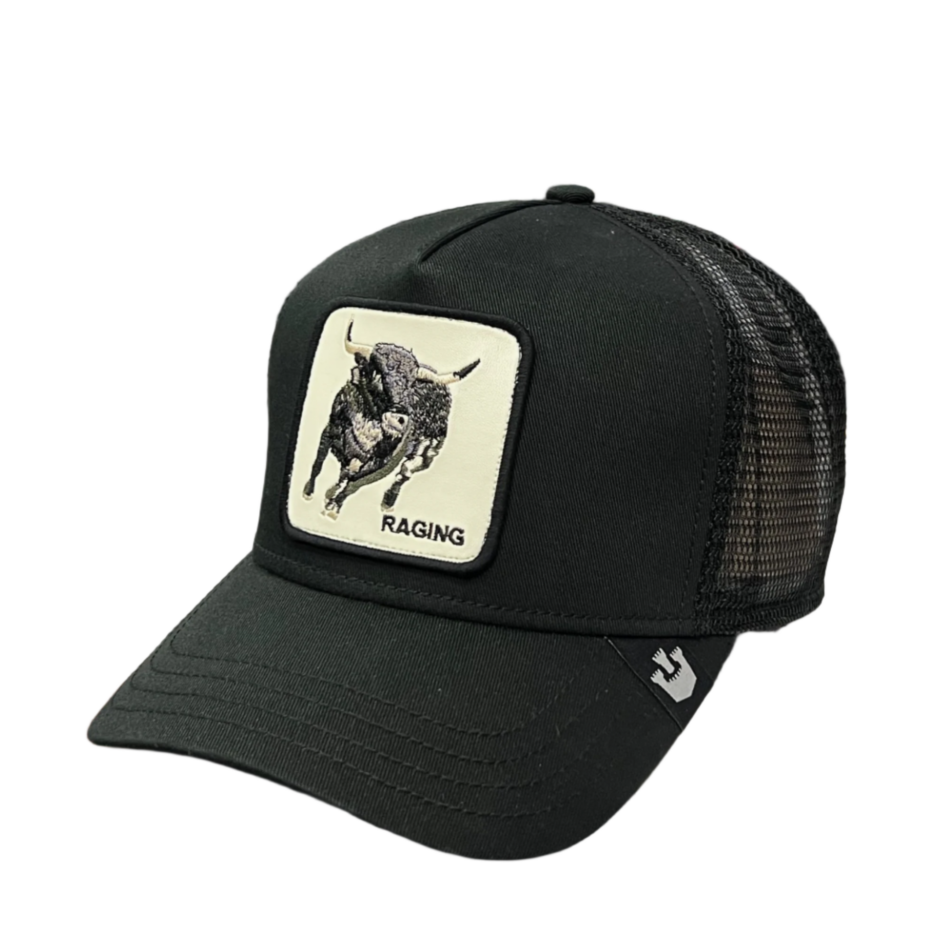 goorin bros road rager black trucker snapback hat