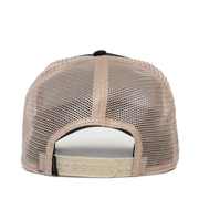 Back View of Goorin Bros The Rooster Black Trucker Mesh Snapback