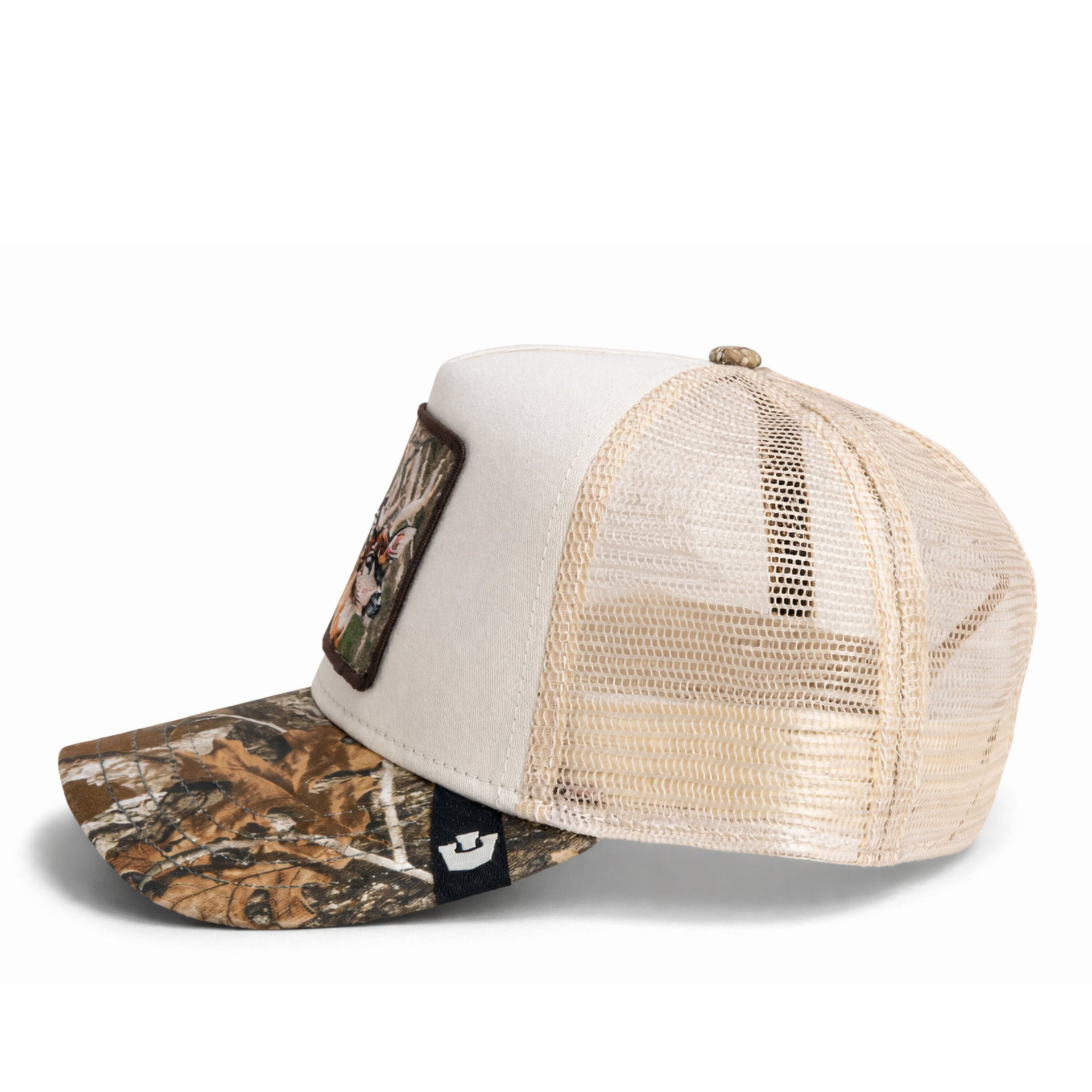 Goorin Bros Bae Doe Trucker Snapback Hat Real Tree Edge side view