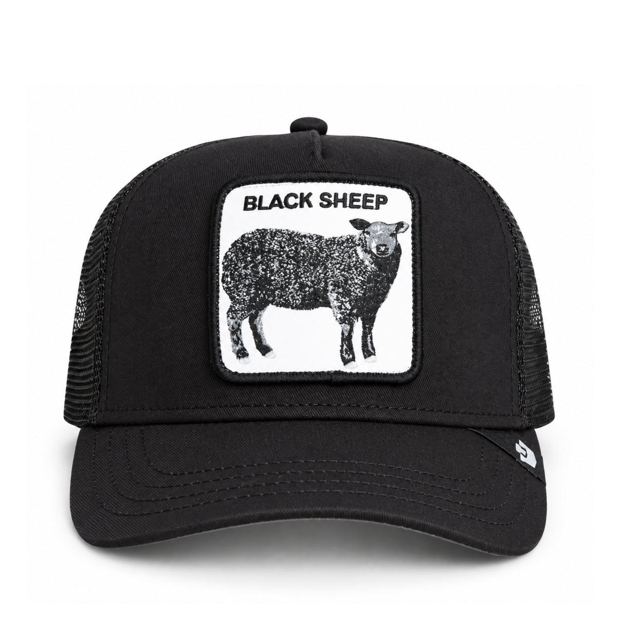 Goorin Bros The Black Sheep Mesh Trucker Snapback Hat front view