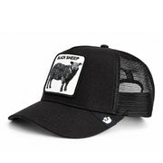 Goorin Bros The Black Sheep Mesh Trucker Snapback Hat front left angle view