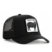 Goorin Bros The Black Sheep Mesh Trucker Snapback Hat front right angle view