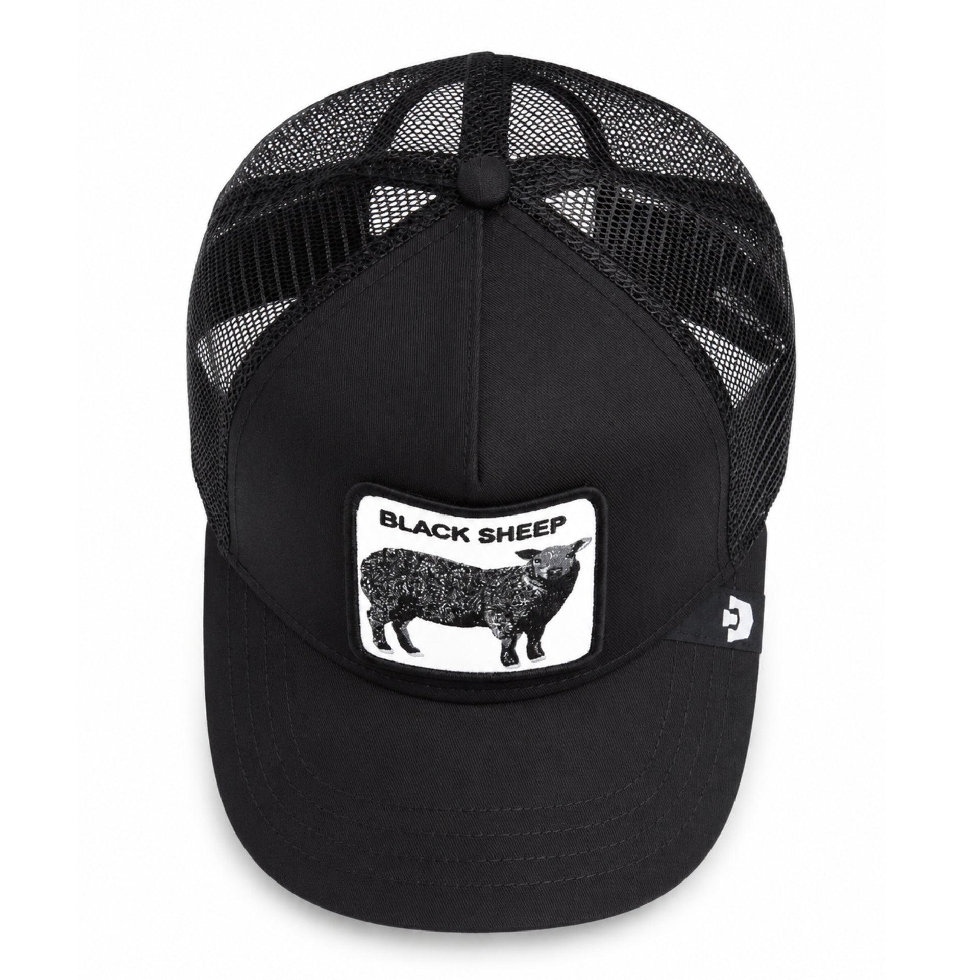 Goorin Bros The Black Sheep Mesh Trucker Snapback Hat top view