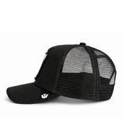 Goorin Bros King Lion Trucker Snapback Hat Black side view