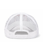 Goorin Bros Old English Cock Trucker Snapback Hat White back view