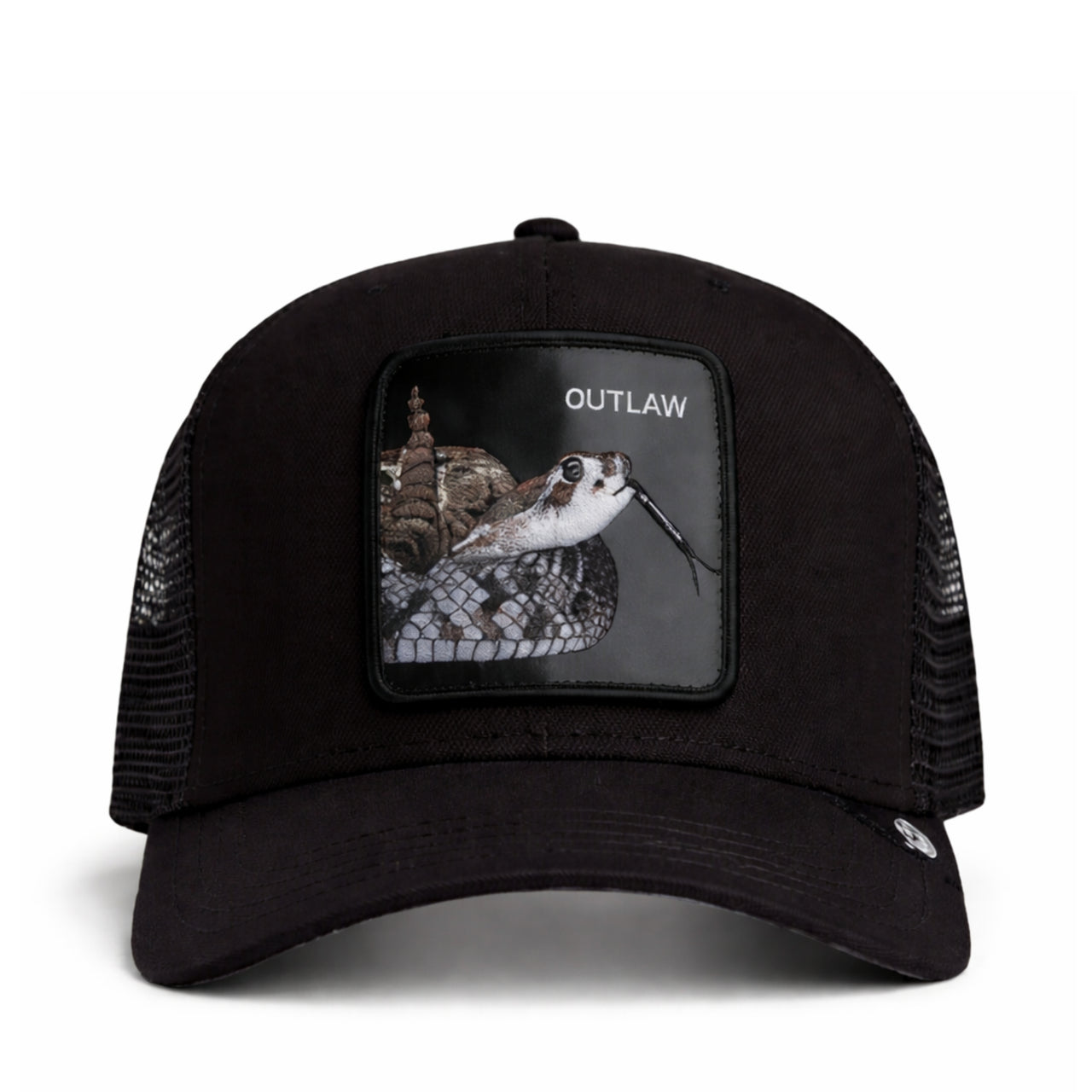 Goorin Bros Outlaw Trucker Snapback Hat Black front view