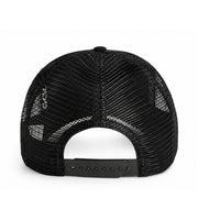 Goorin Bros The Panther All Black Trucker Mesh Snapback back view