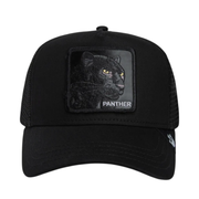 Goorin Bros The Panther All Black Trucker Mesh Snapback front view