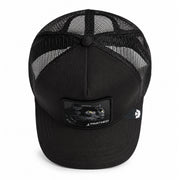 Goorin Bros The Panther All Black Trucker Mesh Snapback top view
