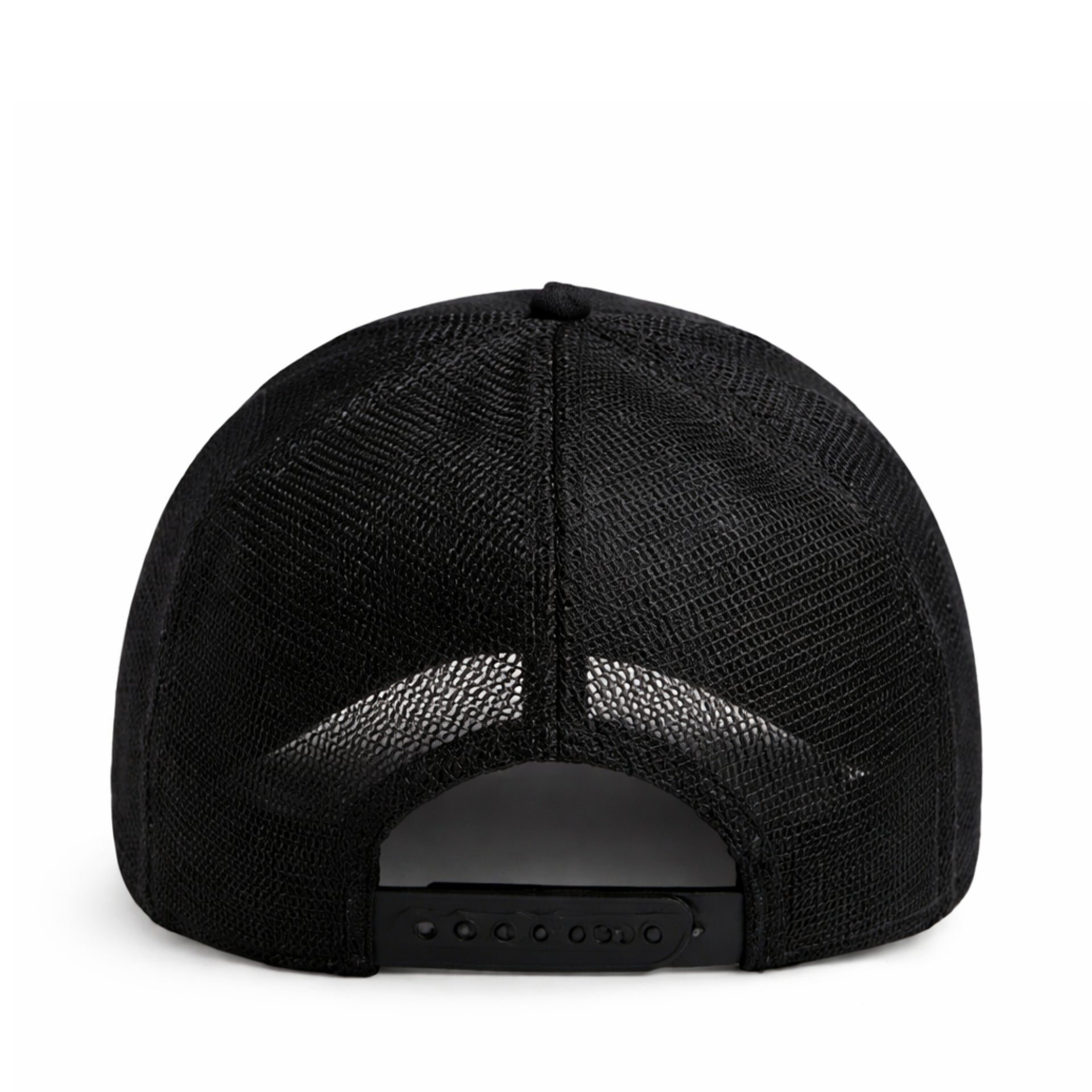 Goorin Bros Silver Spider Trucker Snapback Hat Suede Black back view