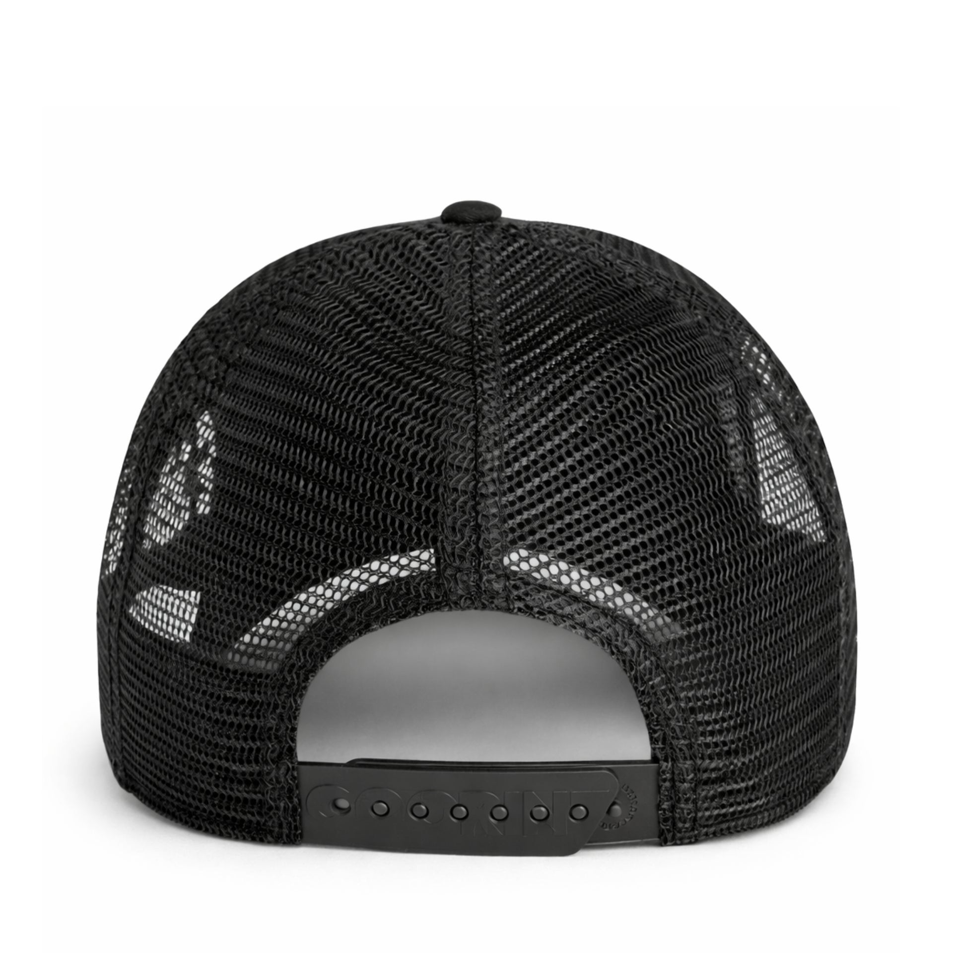 Goorin Bros The Stallion Trucker Snapback Hat Black back view