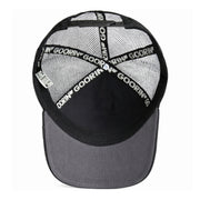 Goorin Bros The Stallion Trucker Snapback Hat Black under visor view
