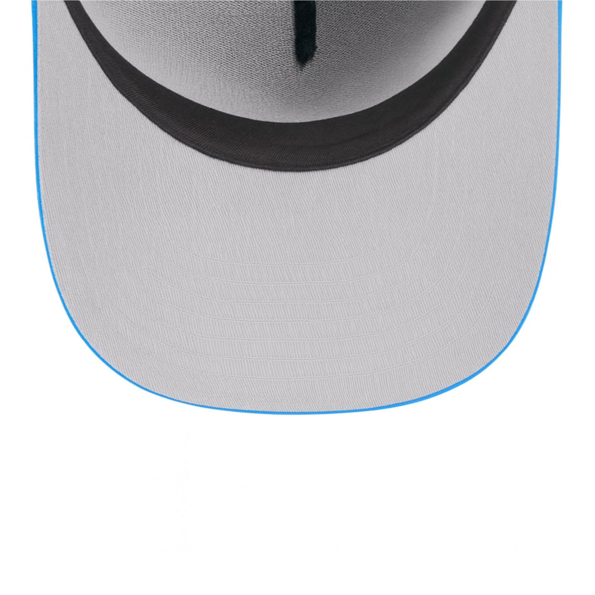 gray bottom of New Era Detroit Lions 75th Anniversary Blue 9FIFTY A-Frame Snapback Hat