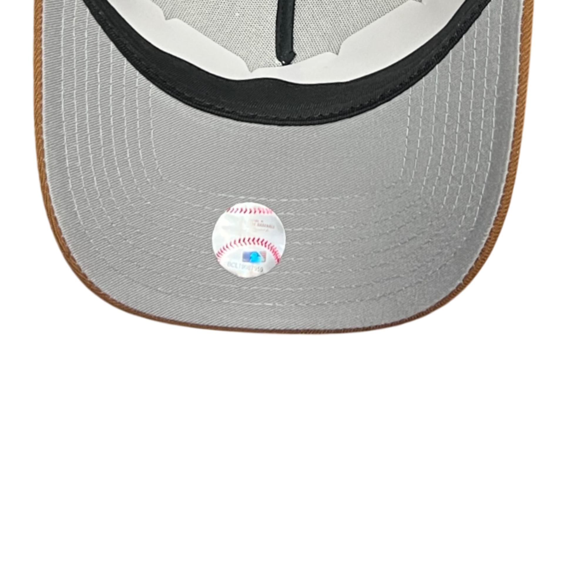 gray bottom of Los Angeles Dodgers Upside Down Toasted Peanut 9FORTY A-Frame Snapback