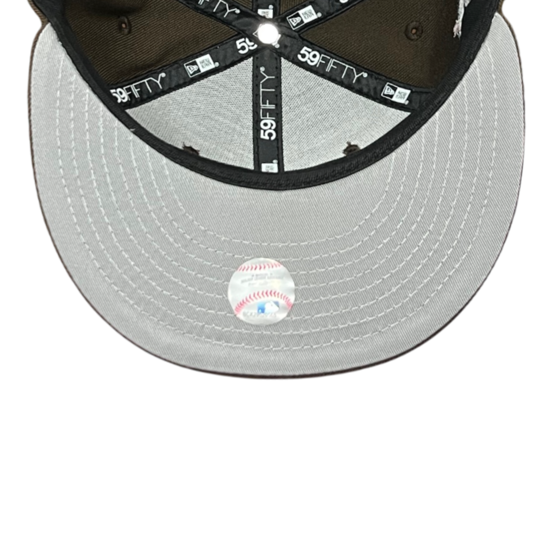 New York Yankees Derek Jeter Walnut Brown 59FIFTY Fitted Hat Gray Under Visor