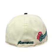 back of LMB Guerreros de Oaxaca Chrome Black Rose 59FIFTY Fitted Hat