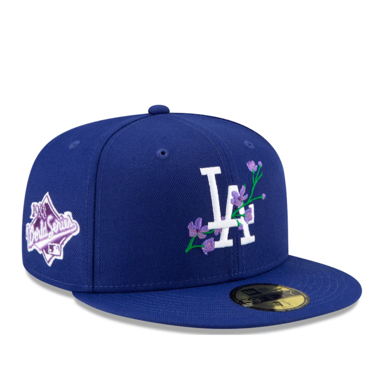 Los Angeles Dodgers LA Side Patch Bloom Collection Fitted Hat