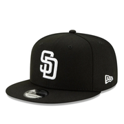 NewEra MLB San Diego Padres SD Black/White 9FIFTY Snapback Hat