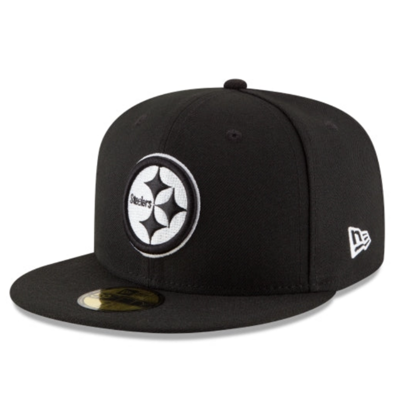 New Era NFL Pittsburgh Steelers Black White 59FIFTY Fitted Hat