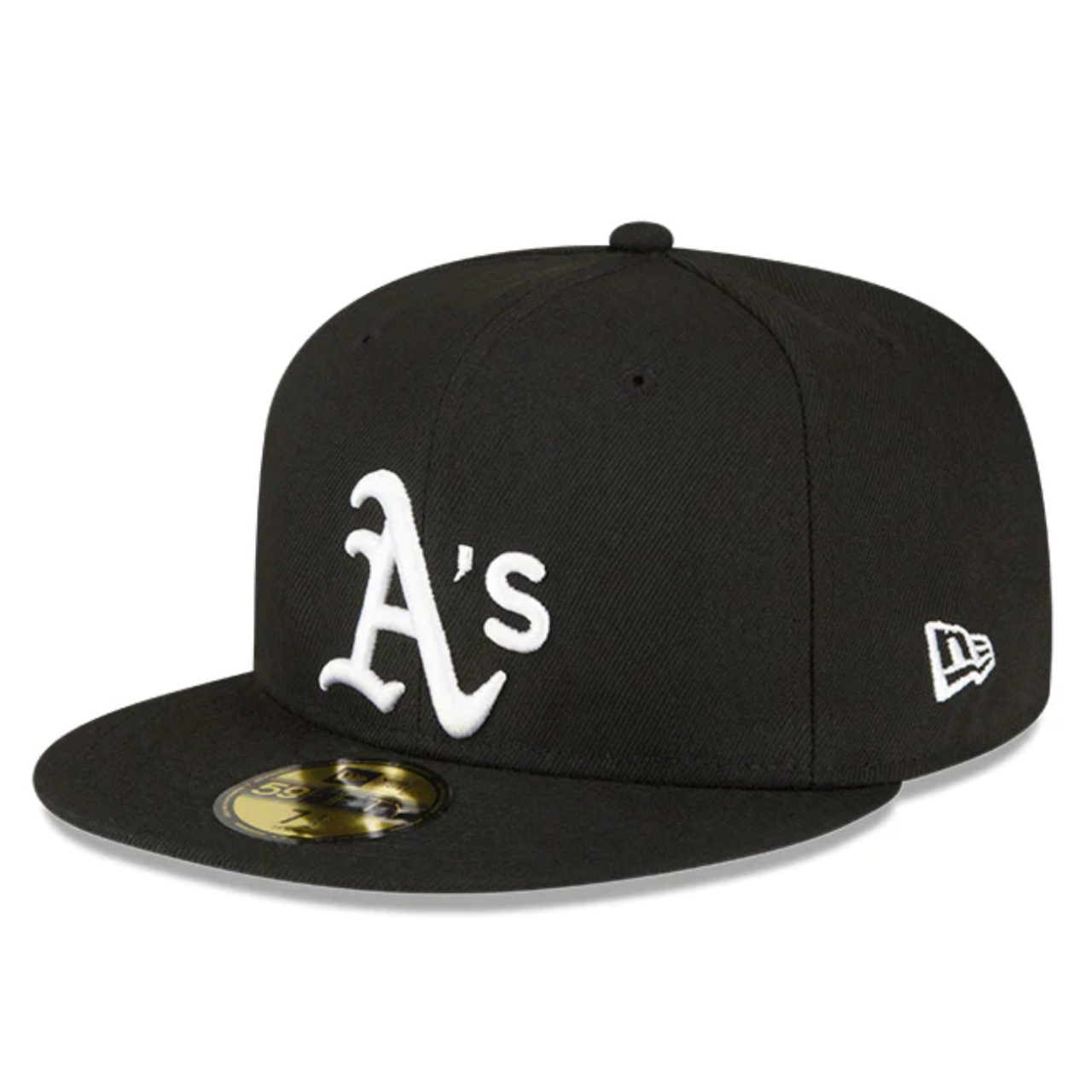 NewEra MLB Oakland Athletics A's Side Patch BW 59FIFTY Fitted Hat